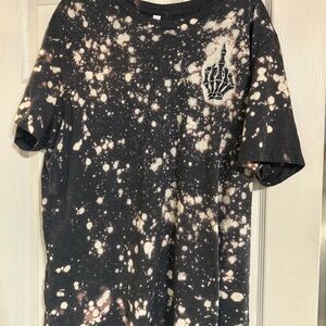 Bella Canvas Charcoal and Cream Splatter Tee